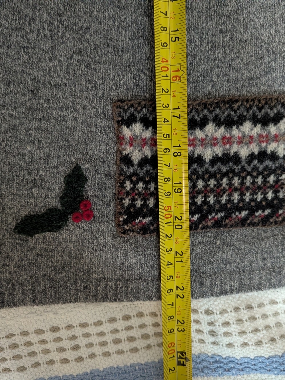 Woolrich Lambswool Cottage Sweater Cabin Charcoal Heather Medium Women's Knit - Picture 5 of 12